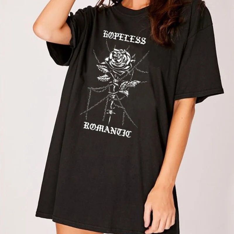 Hopeless Romantic Rose T-Shirt Women