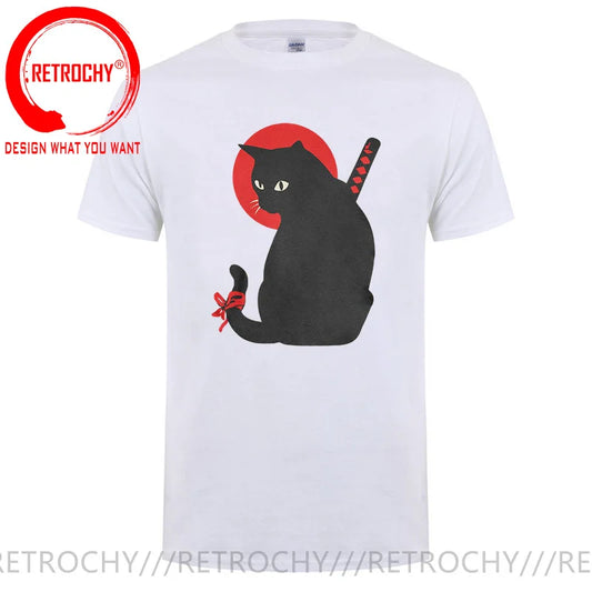 Cat Print Anime Japanese Ninja Cats T-Shirt